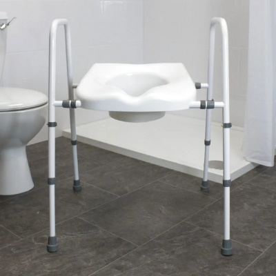 NRS Healthcare Mowbray Lite Width Adjustable Toilet Frame with Seat