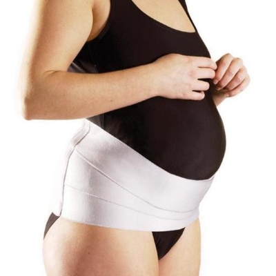 Carriwell Pregnancy Support Belt - White - helps alleviate lower-back pain!  woman
