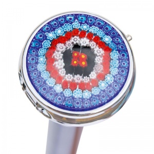 Pill Box Cane with Millefiori Murano Glass Lid