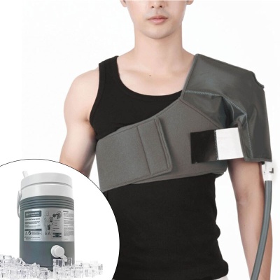 Promedics Cold Therapy Cooler and Shoulder Wrap Bundle for At-Home Cryotherapy