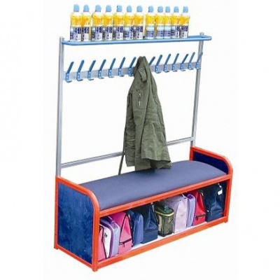 School Cloakroom Coat and Storage Bench