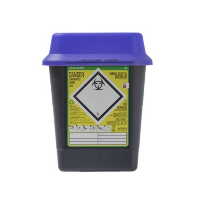 Sharpsafe 5 Litre Dual Protect Pro Scottish Blue Sharps Container (Pack of 48)