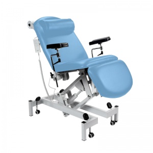 Sunflower Medical Cool Blue Fusion Electric Phlebotomy Chair with Tilting Seat