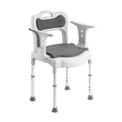 Suva Stationary Height-Adjustable Shower and Commode Chair