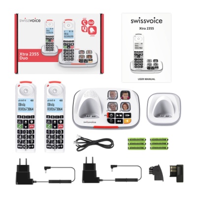 Swissvoice Xtra 2355 Duo Amplified Number Blocker Telephone and Additional Handset