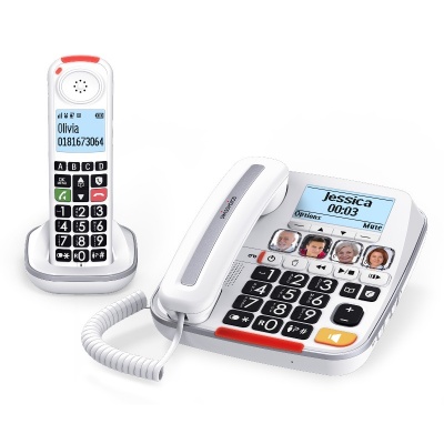 Swissvoice Xtra 3355 Corded Amplified Telephone and Additional Cordless Handset