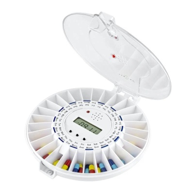 TabTime Medelert Automatic Pill Dispenser and Reminder (Clear Lid)