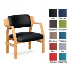 Bristol Maid Beech-Frame Vinyl-Seat Bariatric Chair (Various Colours)