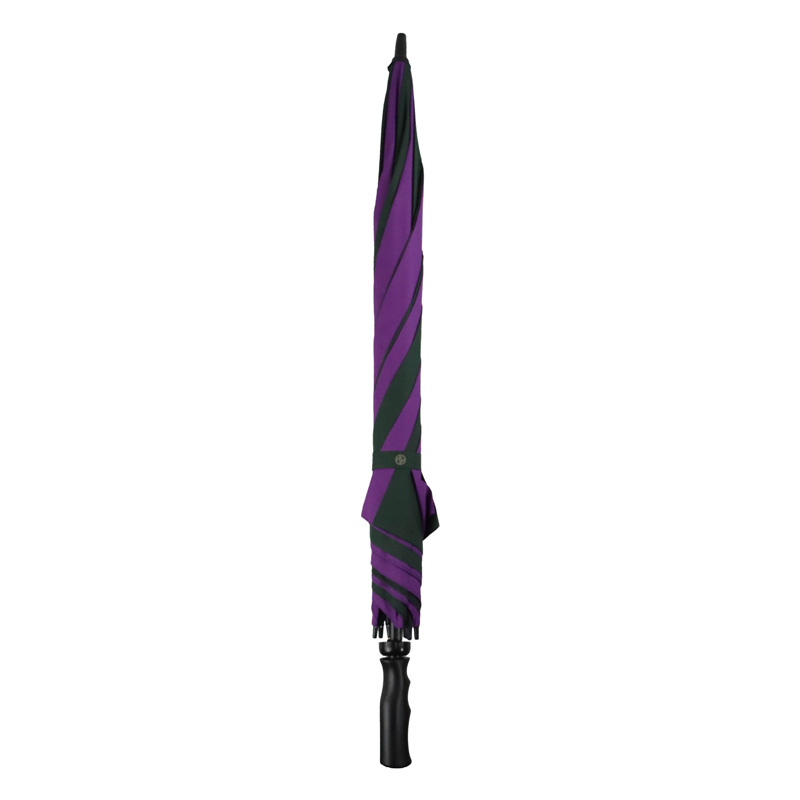 Purple and Green Large-Canopy Windproof Golf Umbrella with Lightweight Fibreglass Shaft