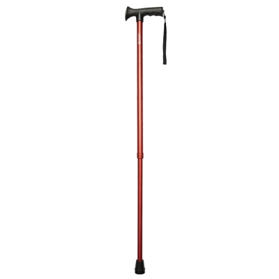 Ziggy Burgundy Height-Adjustable Walking Stick with Gel Crutch Handle