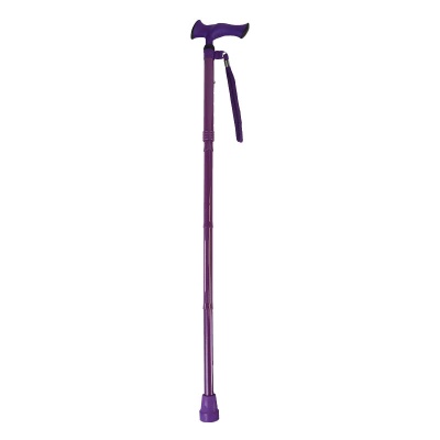 Ziggy Purple Ergonomic Gel Handle Folding Walking Stick