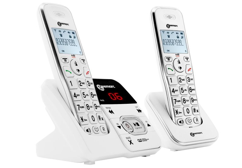 Twin Pack of Geemarc AmpliDECT 295 Amplified Cordless Telephones with Answering Machine